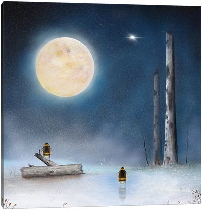 A Winter's Night Canvas Art Print - Neil Thompson