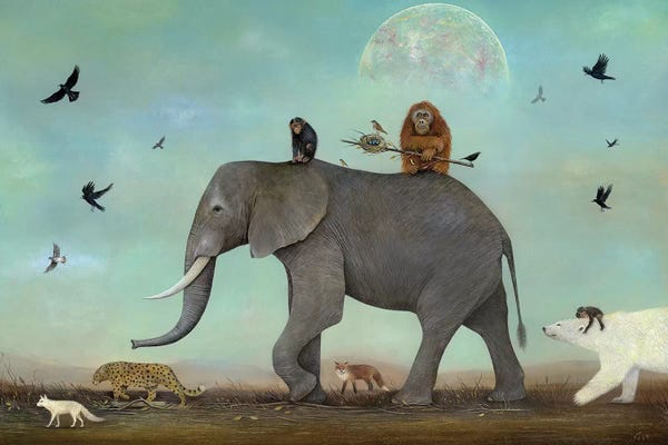 Elephants: Procession by Neil Thompson