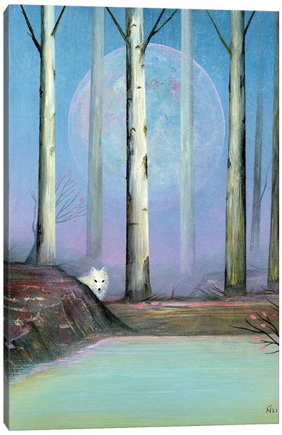 Arctic Fox Canvas Art Print - Neil Thompson