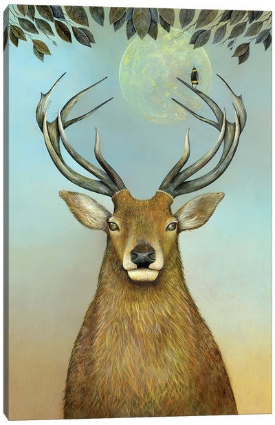 Big Red Canvas Art Print - Deer Art