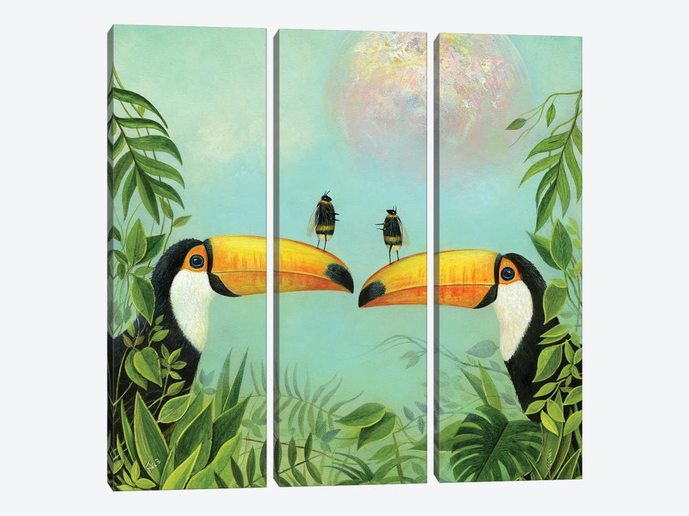 Toucans by Neil Thompson 3-piece Canvas Wall Art