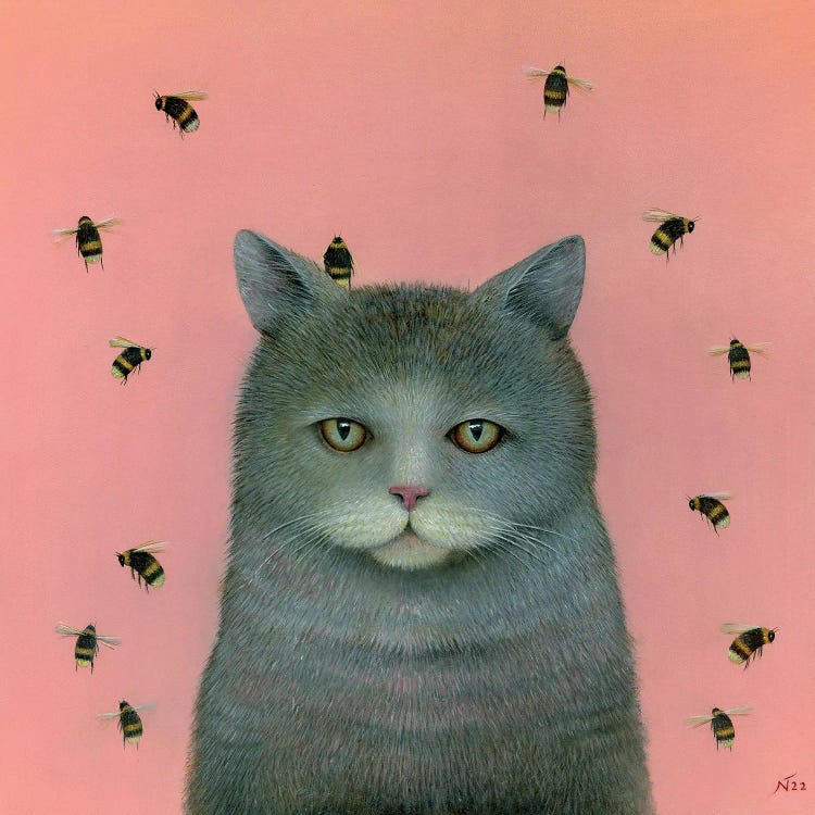 Cat With Bees