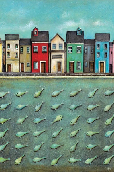 Canvas Print: Sea Town by Neil Thompson