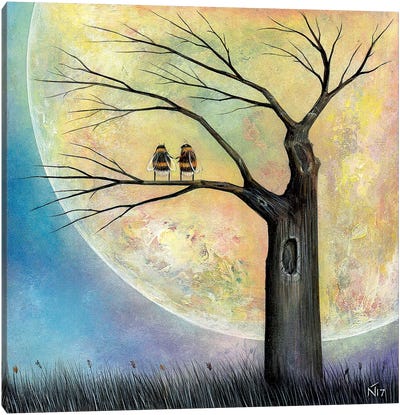 Best Seat In The House Canvas Art Print - Moon Art