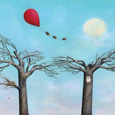 Blowing In The Wind by Neil Thompson framed canvas print