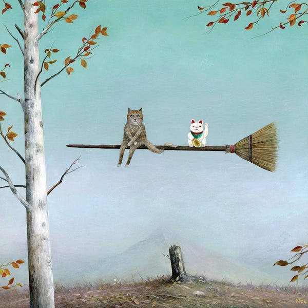 Canvas Print: Broom For Two by Neil Thompson