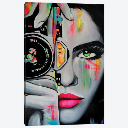 Nikon Girl Canvas Print #NTR18} by Natmir Lura Art Print