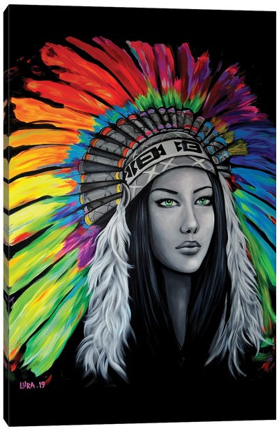 Tribal femme Canvas Art Print - Indigenous & Native American Culture