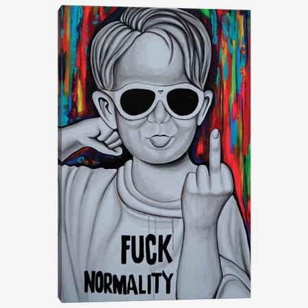 Fuck Normality Canvas Print #NTR23} by Natmir Lura Canvas Artwork