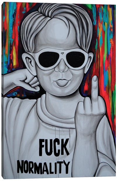Fuck Normality Canvas Art Print - Art with Attitude