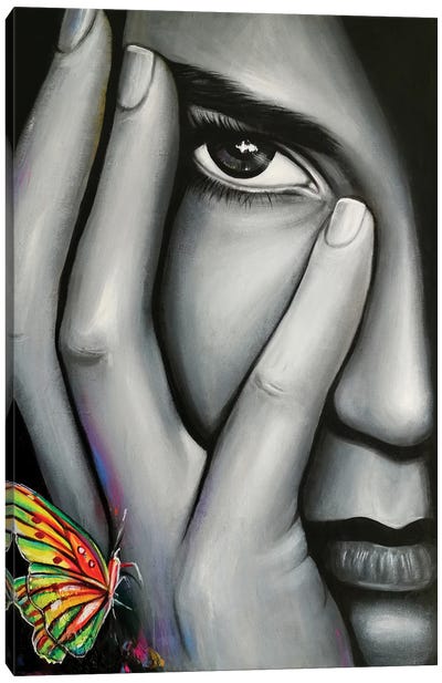 Sepia Canvas Art Print - Eyes