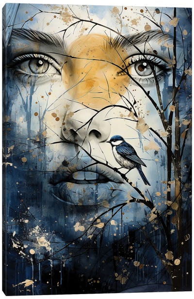 Bird Girl Canvas Art Print - Natmir Lura