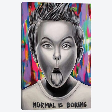 Normal Is Boring Canvas Print #NTR7} by Natmir Lura Canvas Wall Art
