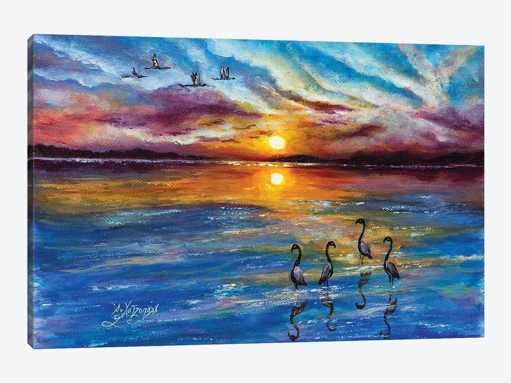 Sunset In The Wetland by Nastasiart 1-piece Art Print