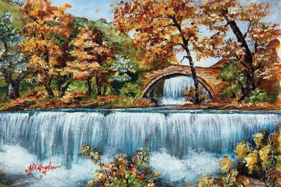 Waterfall by Nastasiart metal wall art