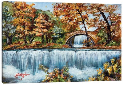 Waterfall Canvas Art Print - Nastasiart