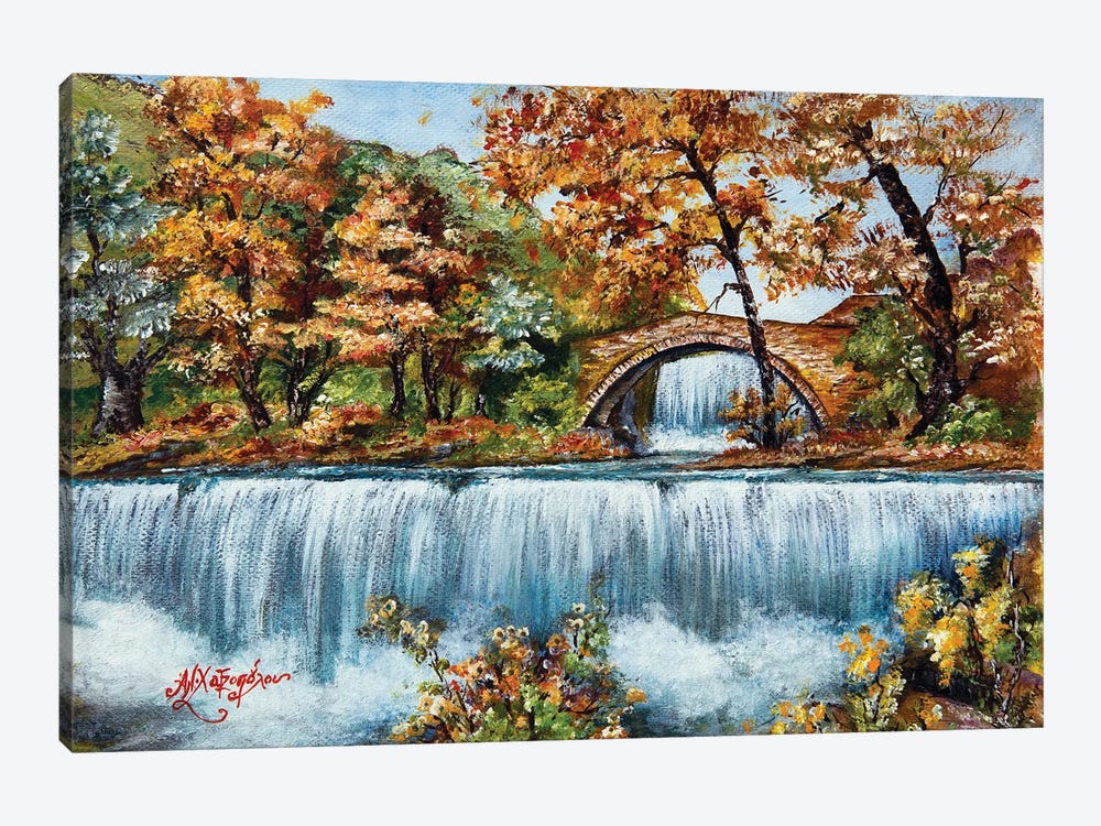 Waterfall by Nastasiart 1-piece Canvas Wall Art