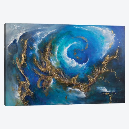 Gold Nebula Canvas Print #NTS19} by Nastasiart Canvas Artwork