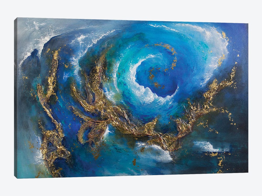 Gold Nebula by Nastasiart 1-piece Canvas Art