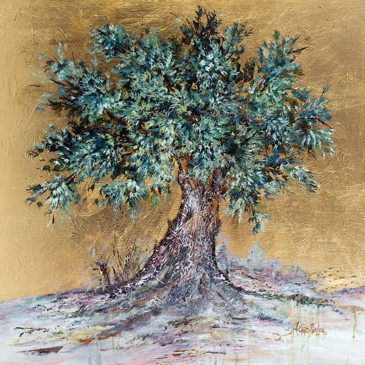 Olive Tree On Gold