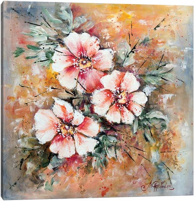 Wild Roses Canvas Art Print - Nastasiart