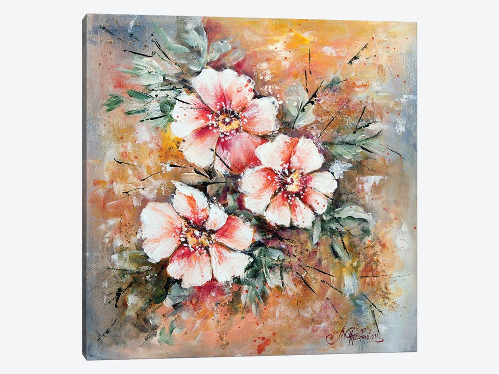 Wild Roses 1-piece Canvas Art