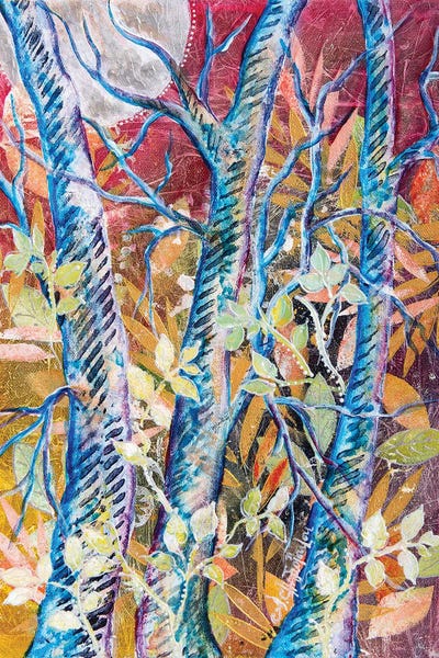 Whimsical Trees by Nastasiart metal wall art