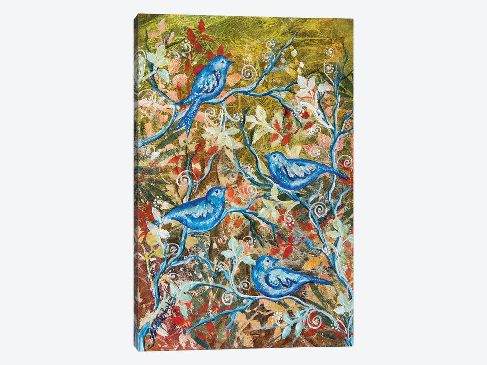 Blue Birds by Nastasiart 1-piece Canvas Art Print