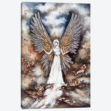 White Guardian Angel Canvas Print #NTS28} by Nastasiart Art Print