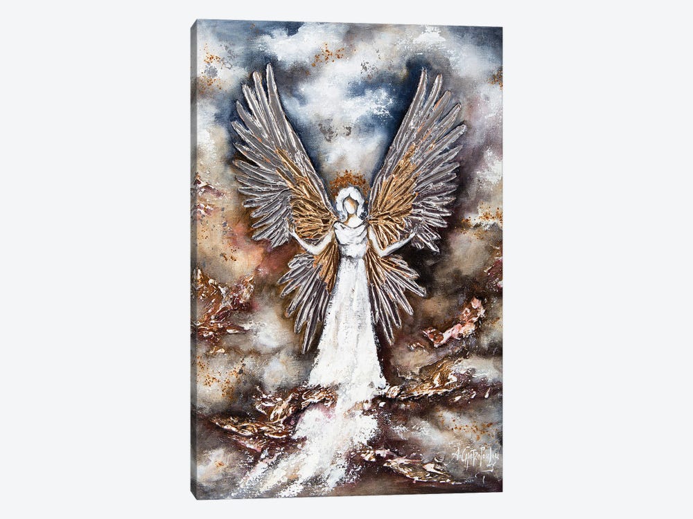 White Guardian Angel by Nastasiart 1-piece Canvas Wall Art