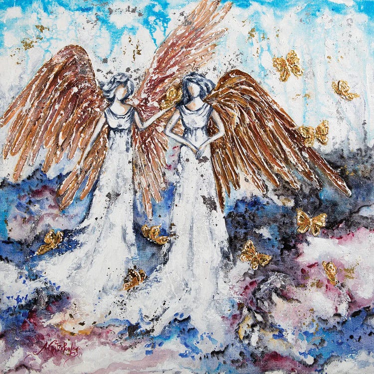 Angels And Gold Butterflies