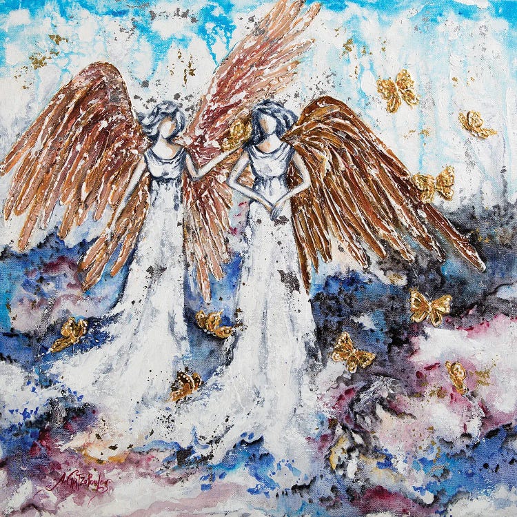 Angels And Gold Butterflies