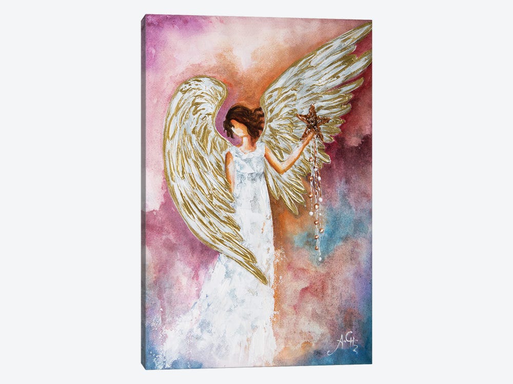 White Angel Star by Nastasiart 1-piece Canvas Artwork