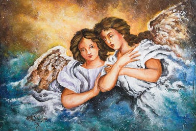 Two Guardian Angel by Nastasiart canvas print