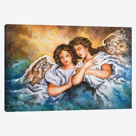 Two Guardian Angel Canvas Print #NTS7} by Nastasiart Canvas Print