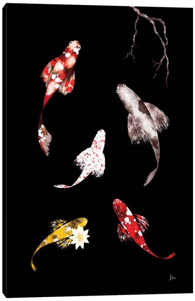 Koi III Canvas Art Print - Koi Fish Art