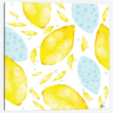 Lemons II Canvas Print #NTX38} by Natxa Art Print