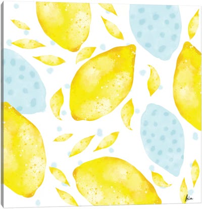 Lemons II Canvas Art Print - Lemon & Lime Art