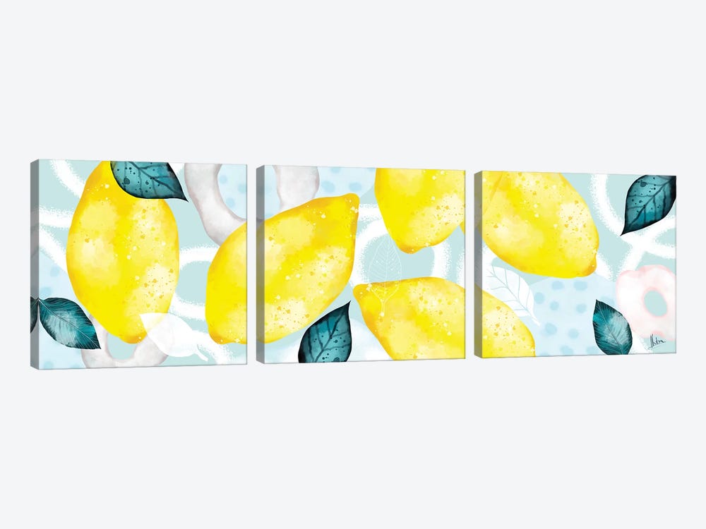 Lemons III by Natxa 3-piece Art Print