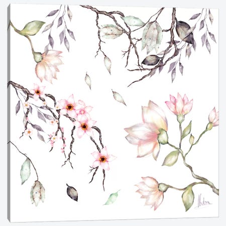Magnolia Canvas Print #NTX42} by Natxa Canvas Art