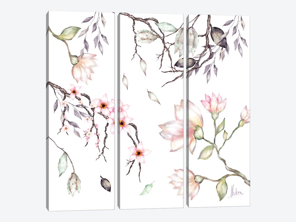 Magnolia by Natxa 3-piece Canvas Print