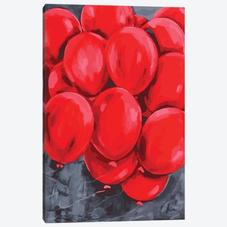 Red Balloons Canvas Print #NTX56} by Natxa Canvas Art