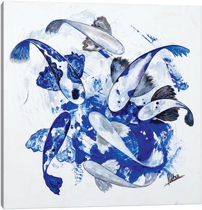 Royal Blue II Canvas Art Print - Koi Fish Art