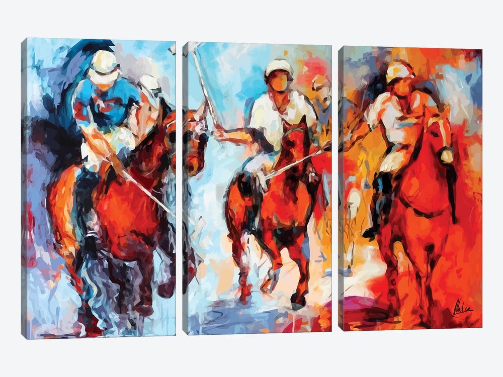 Royal Games by Natxa 3-piece Canvas Art Print