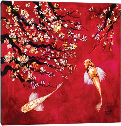 Sakura I Canvas Art Print - Fish Art