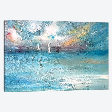 Seaside Canvas Print #NTX66} by Natxa Art Print