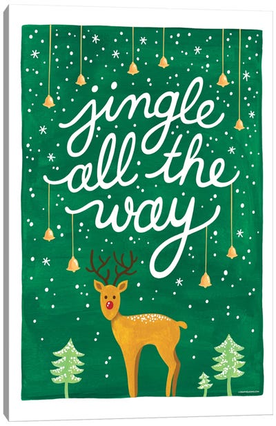 Jingle Bells II Canvas Art Print - Christmas Signs & Sentiments