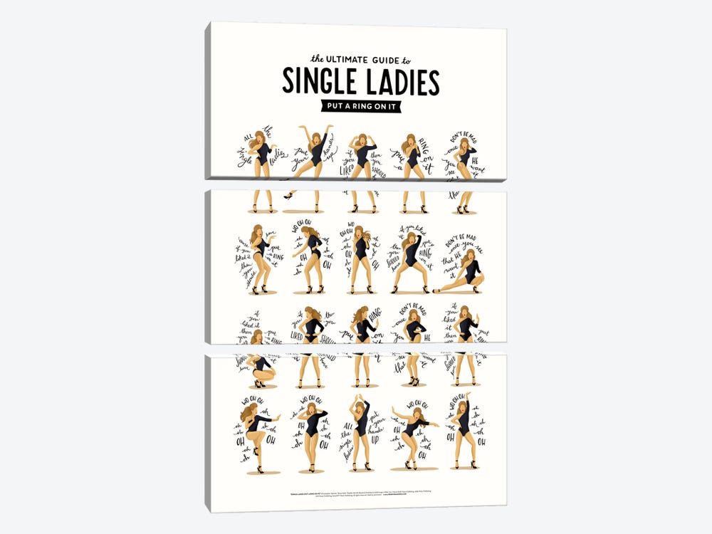 Single Ladies by Nour Tohmé 3-piece Canvas Artwork