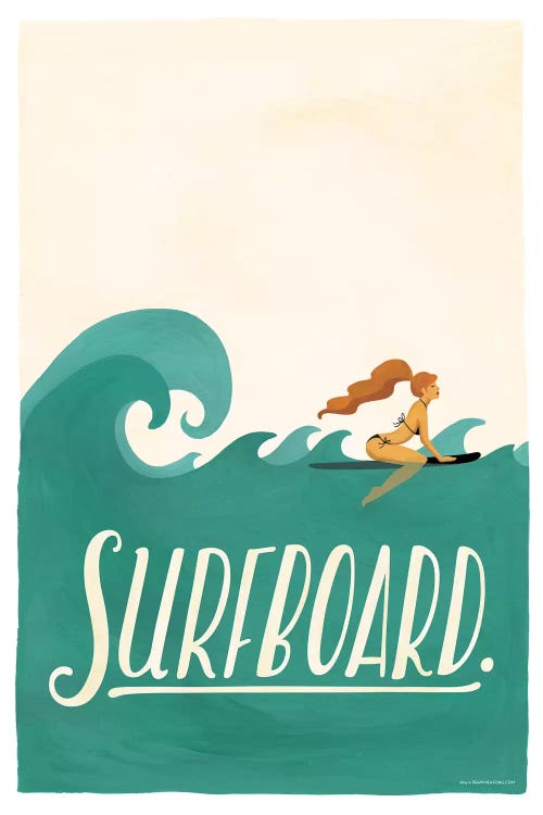 Surfboard by Nour Tohmé wall art