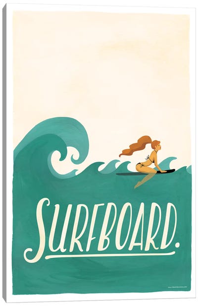 Surfboard Canvas Art Print - Nour Tohme
